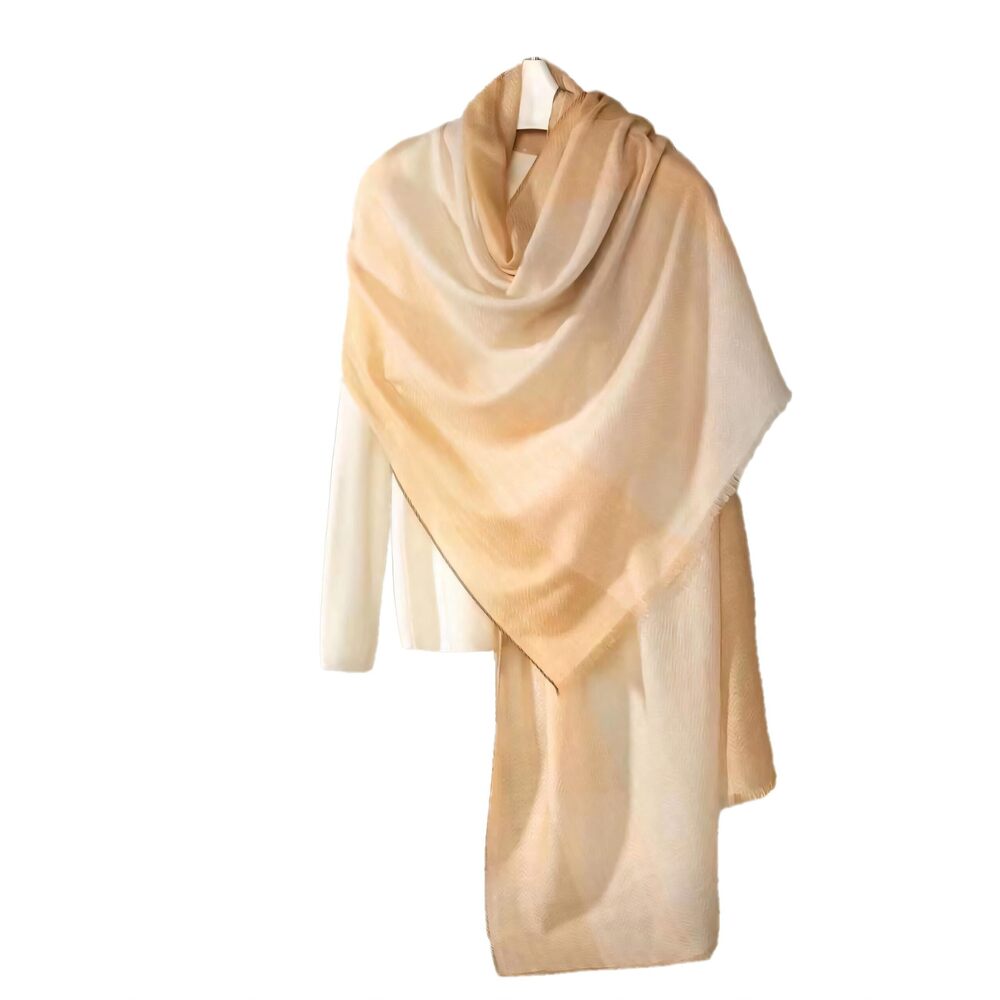 2677 Cashmere-soft Water-soluble Wool Scarf Shawl- 200gsm Lightweight